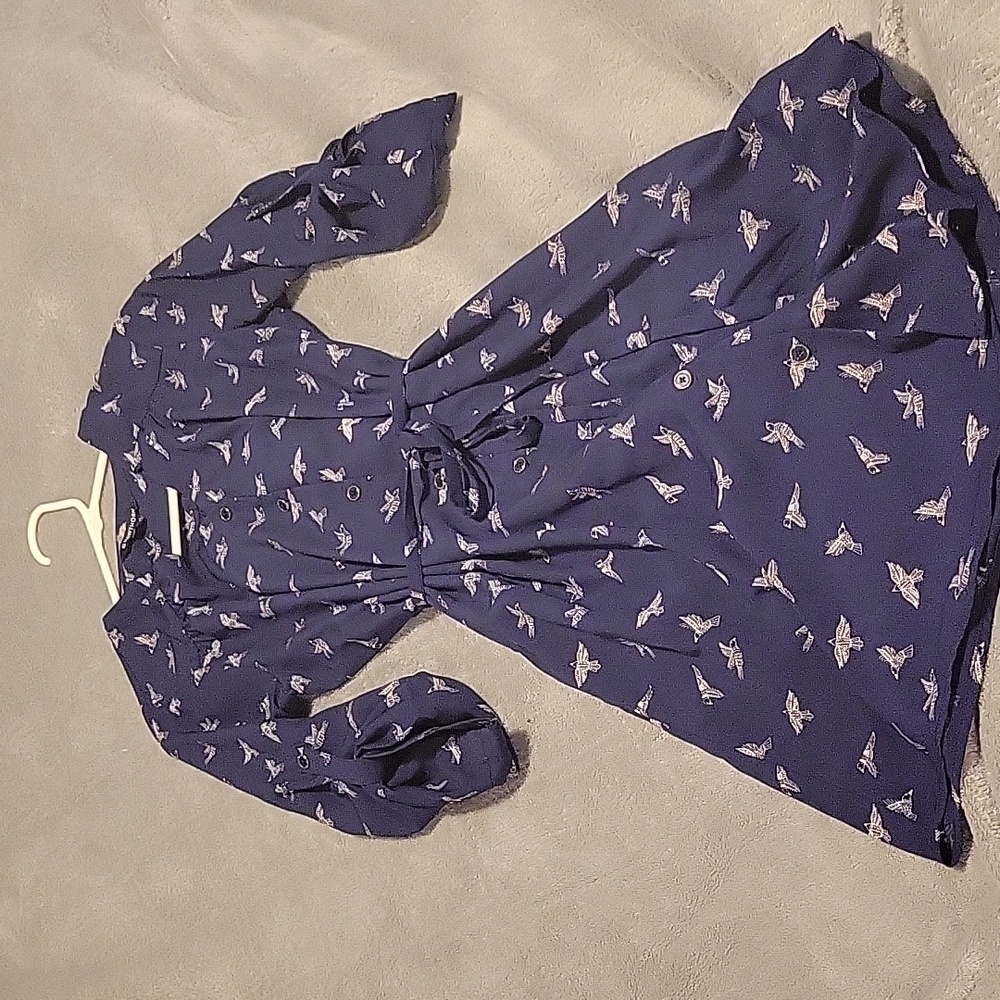 3/4 sleeve bird dress